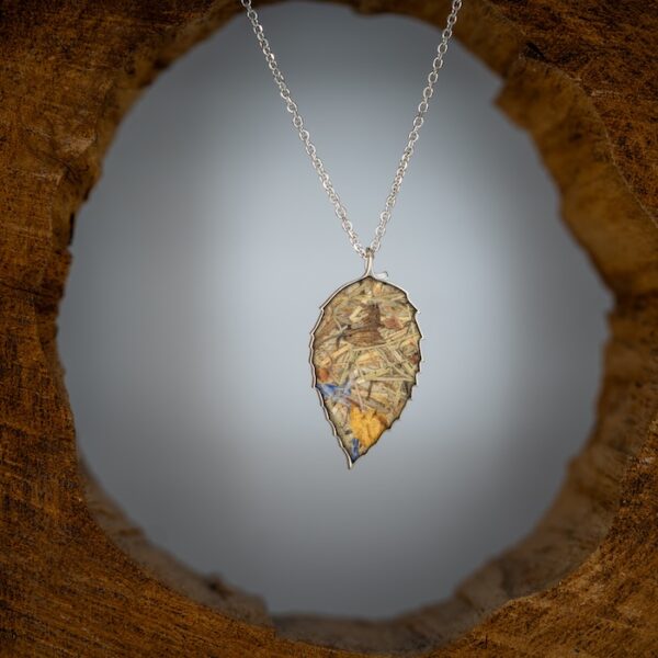 Natur Anhänger Kette  Almwiese MOUNTAIN MEADOW Whispering Leaf – Bild 5