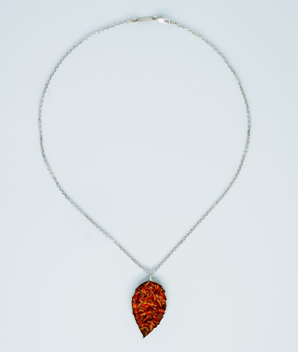 nachhaltiger Schmuck - Halskette Sassy Safron Anhänger mit echtem Safran aus 925 Sterling Silber. Natur Pur aus Österreich. Schmuck - nachhaltig - echt - stark - Unikat